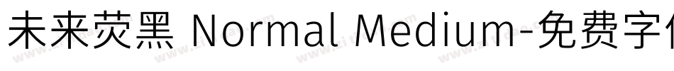 未来荧黑 Normal Medium字体转换